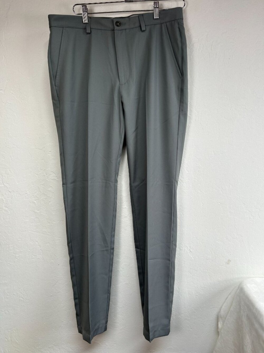 King Street Mens Gray Tailored Fit Ultra-Tech Series Pants 32x32 Stretch New $75